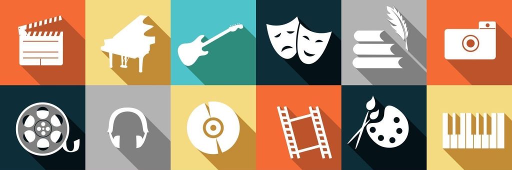 A set of icon images that comes with different background color.